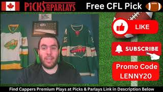 CFL Free Parlay Pick  Monday 9224  Picks And Parlays l cflparlay [upl. by Anirbys45]