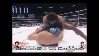 Gegard Mousasi gets the KO win over Jacare Souza in DREAM [upl. by Aerdnaz]