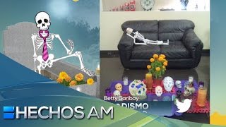 Azteca Noticias  Decoración de día de muertos en oficina [upl. by Nav]