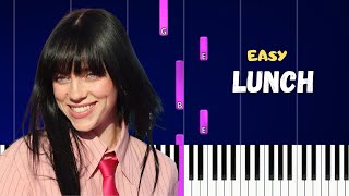 LUNCH  Billie Eilish   EASY piano tuto [upl. by Haymes]