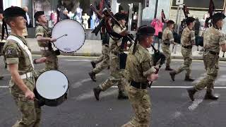 The Black Watch 3 SCOTS  Perth Homecoming Parade 4KUHD [upl. by Allets]