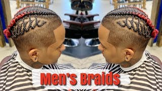 Mens Braided Hairstyles  Easy Braids for Men [upl. by Limbert]