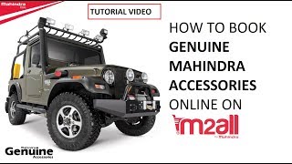 MampM Dealers Tutorials  How To Buy Mahindra Genuine Accessories Online on M2allcom [upl. by Rawden]