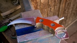 Making Karambit from Concrete Saw Blade Part 3 [upl. by Agna702]