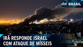 Irã lança ataque de mísseis contra Israel  SBT Brasil 011024 [upl. by Tiffy502]