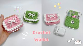 Crochet Pouch Wallet 🎀 Easy Crochet Tutorial  Móc Chiếc Ví Nhỏ Xinh [upl. by Tiff358]