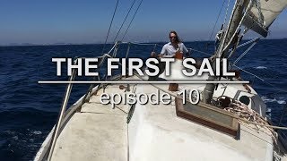 Sailing Vessel Triteia  The First Sail  Episode 10  Sailing off the coast of California [upl. by Atteinotna]