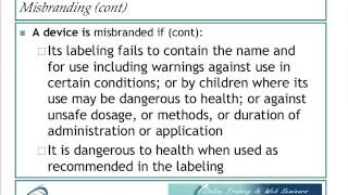 FDA Requirements for Device Labeling [upl. by Atimed]