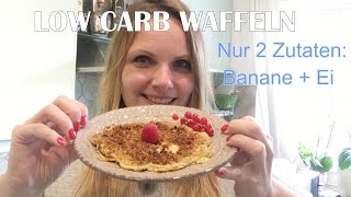 LOW CARB WAFFELN REZEPT  2 Zutaten  5 Minuten  janaliebt [upl. by Gittle]