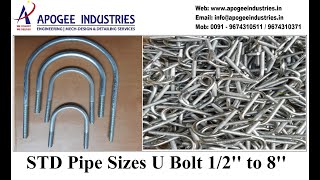 STD U BOLT Manufacturing U clamp U bolt Bending 12quot to 8quot Rod Dia 6 to 20mm Mob 9674310511371 [upl. by Udell]