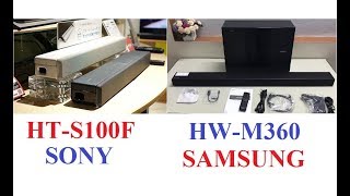 So sánh đánh giá Soundbar Sony HTS100F và Samsung HWM360 [upl. by Iel]