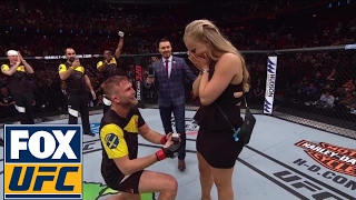 Alexander Gustafsson proposes to girlfriend after his KO win over Glover Teixeira  UFC FIGHT NIGHT [upl. by Nuahs]