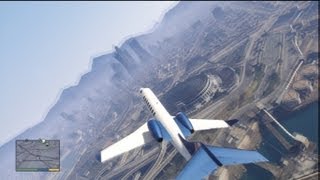 GTA V Jet Shot Down By Military Base [upl. by Cindee370]