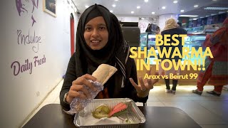 BEST SHAWARMA IN DHAKA  Arax vs Beirut 99  Khudalagse foodvlog [upl. by Odracir]