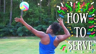 HOW TO OVERHAND SERVE FOR BEGINNERS [upl. by Zorah]