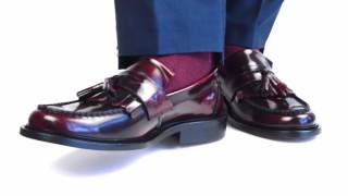 Oxblood amp Black Leather Tassel Loafers By Modshoes [upl. by Isied]