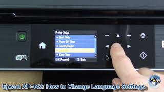 Epson Expression Home XP442XP445 How to Change the Language on Your Printer [upl. by Pepi600]