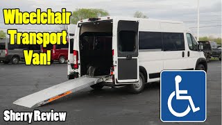 Wheelchair Transport Van EasyTouse Manual Ramp 2023 Ram ProMaster  Sherry Review [upl. by Ahsiekar126]