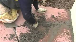 Grouting Flagstone and Tucking in Cement [upl. by Kirby704]