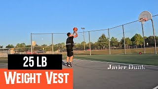 🏀 Shooting Hoops With A 25 lb Weighted Vest [upl. by Kuhlman]