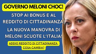 Meloni Dice BASTA ai Bonus Lâ€™Italia Cambia Rotta per Sempre [upl. by Duky]