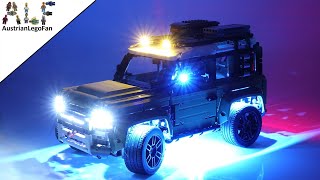 LEGO Technic Land Rover Defender with LelightGo Light Kit LEGO Technic 42110 [upl. by Kylah]