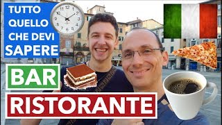 6 Curiosità Sui Ristoranti E Bar In Italia  Imparare l’Italiano [upl. by Eatnuahs]