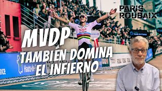 ⭐️ HISTÓRICO VAN DER POEL en PARISROUBAIX 2024 🪨 [upl. by Acinelav717]