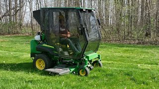 JOY RIDE CAB Zero Turn Mowing Lawn with Air Conditioning BETTER THAN EXPECTED [upl. by Arelus]