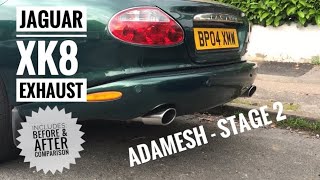 Jaguar XK8  Adamesh Exhaust Sound and Comparison to Stock [upl. by Claretta700]