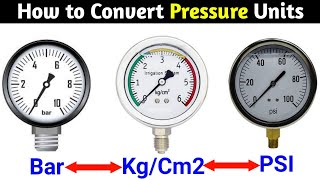 Pressure Unit Conversion । How to Convert Bar to PSI । PSI to Kpa । Bar to Kgcm2 [upl. by Notlimah]