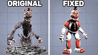 Fixed VS Original Animatronics in Five Nights at Freddys 4 [upl. by Leivad518]