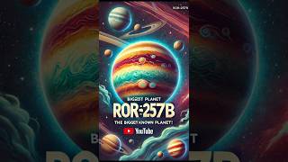 Meet ROR257b The Biggest Known Planet space facts shorts [upl. by Yhtomot899]