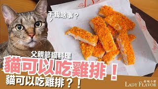 貓可以吃雞排！真的！父親節貓料理【貓副食食譜】好味貓廚房EP107 [upl. by Nylasej]