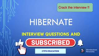 Hibernate interview questions and answers  important concepts of Hibernate [upl. by Adnalohs]