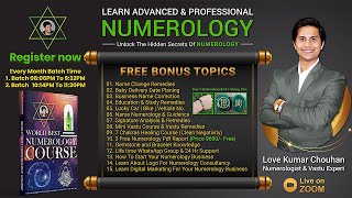 LEARN PROFESSIONAL NUMEROLOGY IN HINDI  Online Numerology Course Numerology Prediction amp Remedies [upl. by Kerstin]