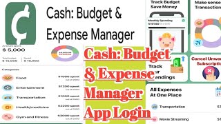 Cash Budget amp Expense Manager App How To Login cash Budget Expense Manager [upl. by Cia]