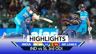 IND vs SL 3rd ODI Match Highlights India vs Sri Lanka 3rd ODI Highlights  Dunith Wellalage [upl. by Basham]