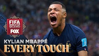 Kylian Mbappé Every touch in Frances 2022 FIFA World Cup final against Argentina [upl. by Ailyt]