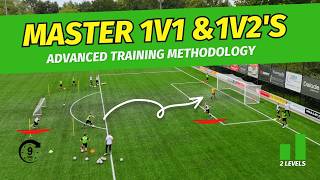 2 PRO LEVEL TEAM TRAINING DRILLS  1v1 amp 1v2 PRESSURE FROM BEHIND [upl. by Bradford]