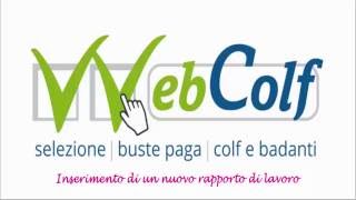 Come inserire il rapporto di lavoro domestico in Webcolf [upl. by Levon889]