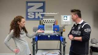 ZSK Sprint 6 Embroidery Machine Demonstration [upl. by Eirahs]