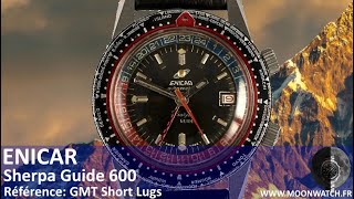 Revue et Test de la montre suisse Enicar Sherpa Guide 600 GMT 😍 Superbe montre vintage daventurier [upl. by Ah]