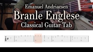 Branle Englese  Classical Guitar  How To Play [upl. by Aix735]