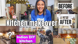 Final Reveal💫 My Indian DIY Kitchen Mini Makeover  Creating A Rental Friendly Kitchen In Rs 25000 [upl. by Schapira424]