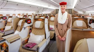 EMIRATES Boeing 777 new Business Class  Brussels to Dubai trip report 4K [upl. by Ahtar]