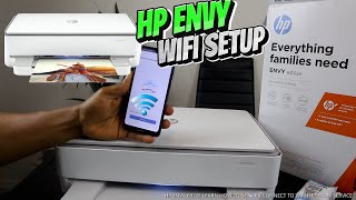 HP Envy 6032e 6055e 6455e Printer WIFI Setup Review [upl. by Hailee]