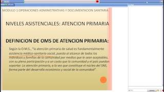 Módulo de Operaciones Administrativas y Documentación Sanitaria Definición de la OMS [upl. by Ibot]