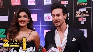 Handsome Tiger Shroff With Nidhhi Agerwal At Zee Cine Awards 2017  Full HD Video [upl. by Nillad213]