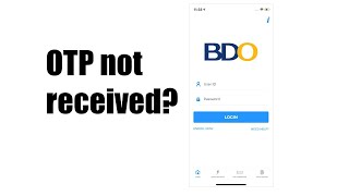 How to fix BDO OTP not received  SMS not received [upl. by Ozneral]